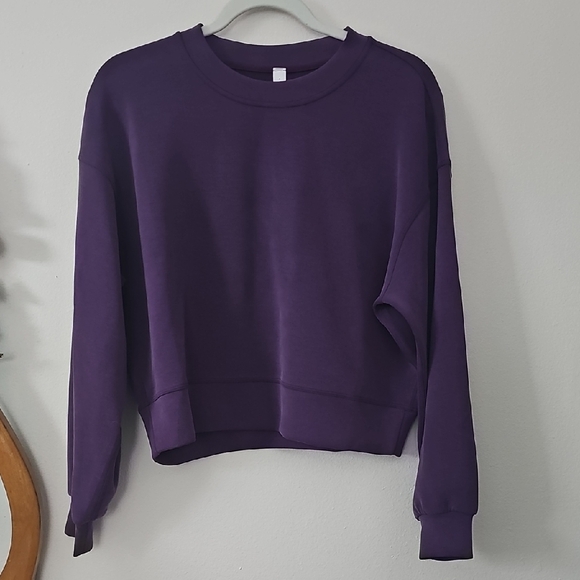 lululemon athletica Sweaters - Softstreme Perfectly Oversized Cropped Crew - Dramatic Magenta